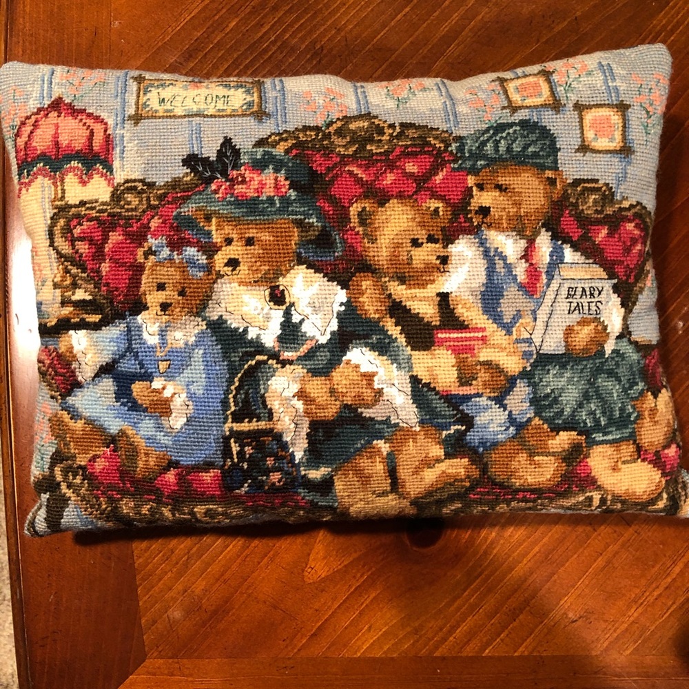 Handmade Needlepoint Pillow.